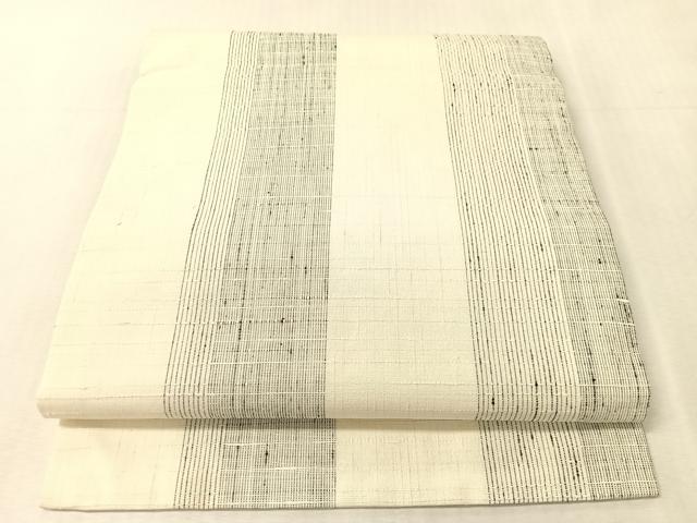 平和屋着物●染色作家 小溝一夫 両面 つけ帯 紬地 吉祥間道 正絹 逸品 CABK4644vp