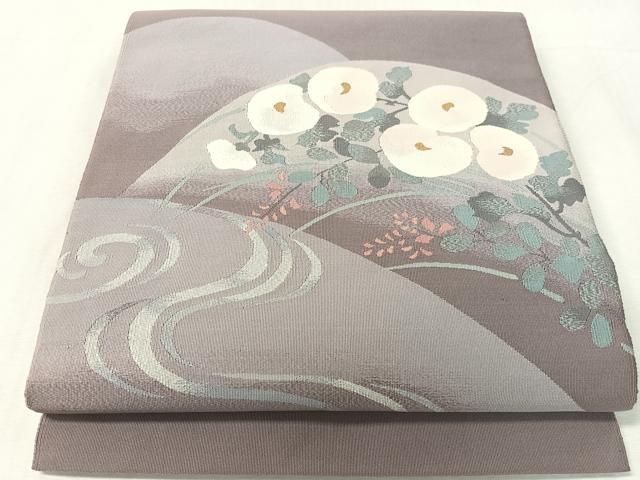 平和屋着物●爪掻き本綴れ 八寸名古屋帯 万寿菊 正絹 逸品 CABK4648vp