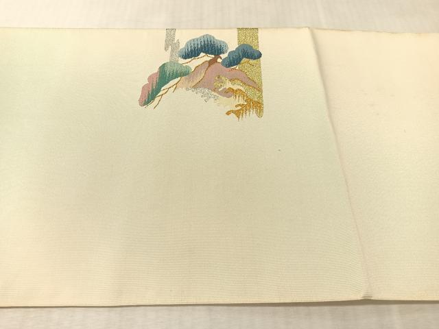 平和屋着物●爪掻き本綴れ 八寸名古屋帯 浜松文 金銀糸 正絹 逸品 未使用 CABK4653vp