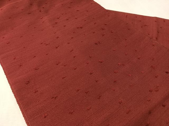 平和屋着物●八寸名古屋帯 綴れ 葡萄茶色 正絹 逸品 CABK4667vp
