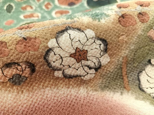 平和屋着物●九寸名古屋帯 絞り 辻が花 鬼しぼ縮緬 正絹 逸品 CABK4686vp