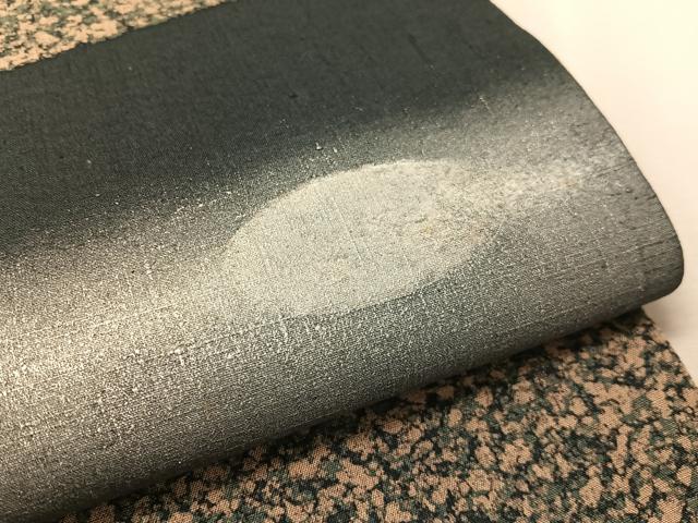 平和屋着物●太鼓柄袋帯 紬地 抽象文様 銀彩 正絹 逸品 CABK4695vp