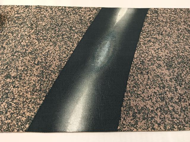 平和屋着物●太鼓柄袋帯 紬地 抽象文様 銀彩 正絹 逸品 CABK4695vp