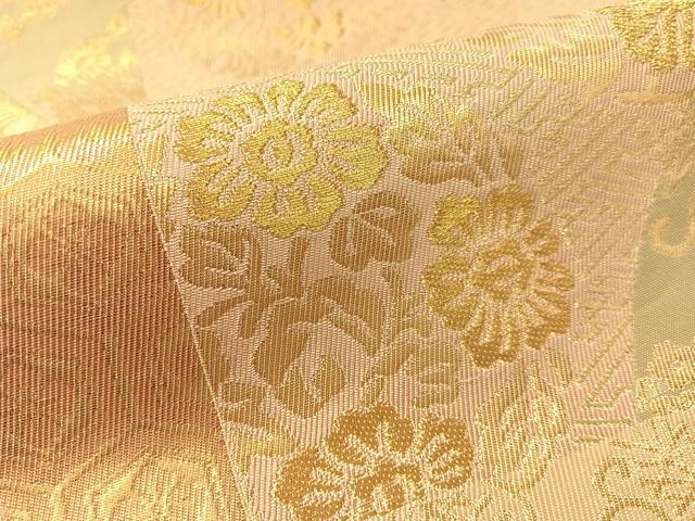 平和屋着物●西陣最高峰・北尾織物匠 六通柄 本袋帯 錦繍公家献上文 本金糸 本金箔 正絹 逸品 CABK4708vp
