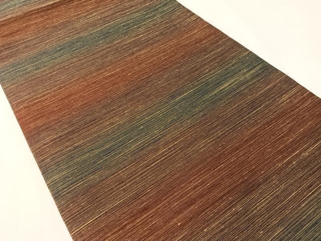 平和屋着物●本場筑前博多織 両面 全通柄袋帯 幾何学文様 正絹 逸品 未使用 CABK4711vp