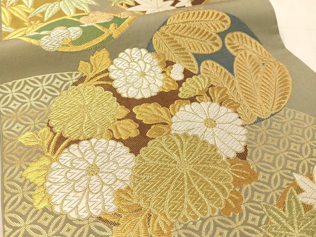 平和屋着物●西陣 川島織物 六通柄 本袋帯 松竹梅丸文 金銀糸 正絹 逸品 CABK4720vp