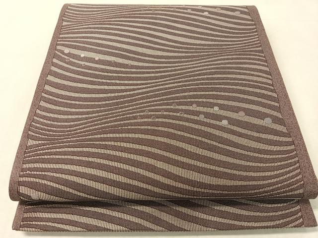 平和屋着物●六通柄袋帯 流線霰文 正絹 逸品 CABK4730vp