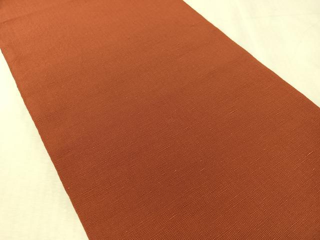 平和屋着物●全通柄 本袋帯 紬地 栗梅色 正絹 逸品 CABK4738vp