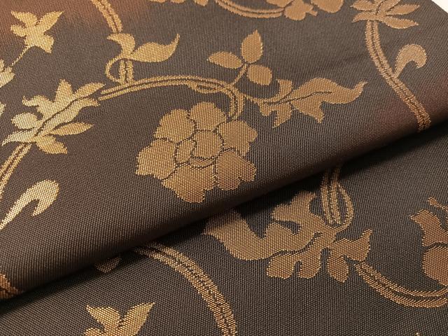 平和屋着物●全通柄 本袋帯 更紗唐草文 金糸 正絹 逸品 CABK4744vp
