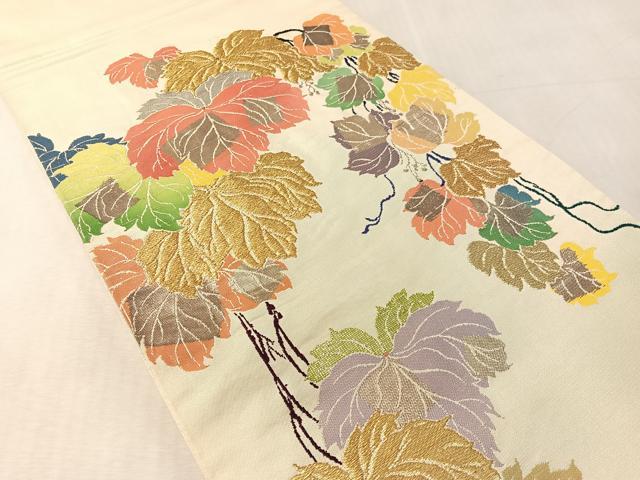 平和屋着物●龍村平蔵製 六通柄 本袋帯 国宝蘿文錦 金銀糸 正絹 逸品 CABK4758vp