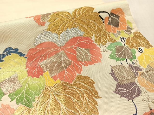 平和屋着物●龍村平蔵製 六通柄 本袋帯 国宝蘿文錦 金銀糸 正絹 逸品 CABK4758vp
