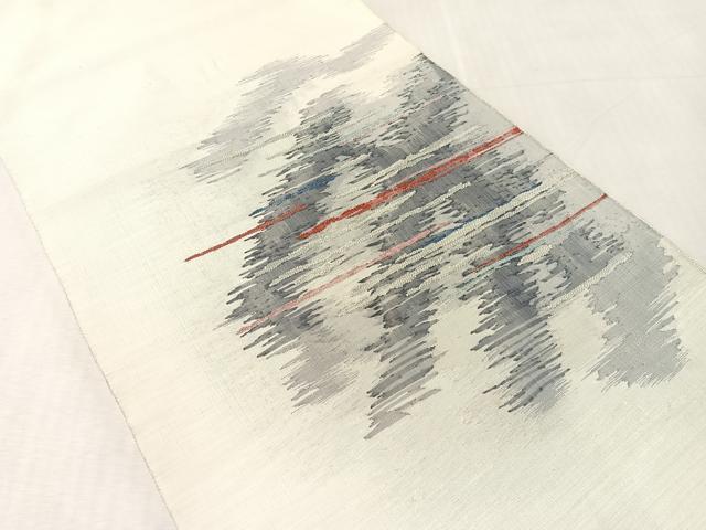平和屋着物●手織綴れ 山鹿清華 太鼓柄袋帯 新田 銀糸 正絹 逸品 CABK4764vp