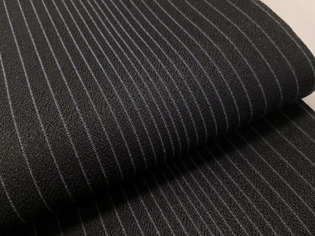 平和屋着物●六通柄袋帯 間道 黒地 正絹 逸品 CABK4767vp