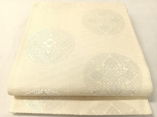 平和屋着物●六通柄袋帯 唐織 幸菱八つ藤文様 正絹 逸品 CABK4770vp