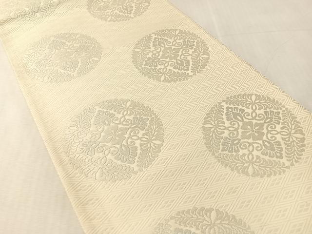 平和屋着物●六通柄袋帯 唐織 幸菱八つ藤文様 正絹 逸品 CABK4770vp