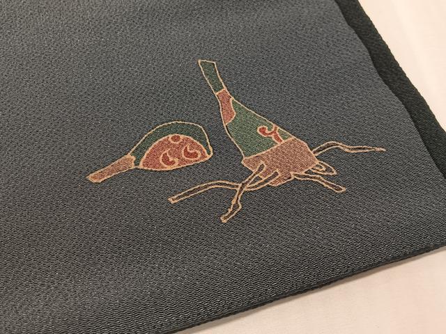 平和屋着物●九寸名古屋帯 作家物 成り物 鬼しぼ縮緬 正絹 逸品 CABK4798vp