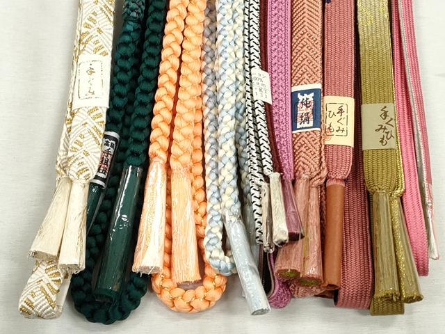 平和屋着物●和装小物 帯締め10本セット 高麗組 笹浪組 唐組 礼装用 金糸 逸品 未使用 CABK4804qe