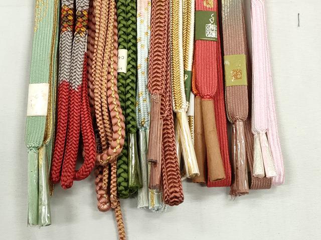 平和屋着物●和装小物 帯締め10本セット 高麗組 冠組 礼装用 金糸 逸品 未使用 CABK4810qe