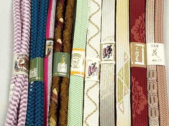 平和屋着物●和装小物 帯締め10本セット 高麗組 唐組 笹浪組 鴨川組 大和組 礼装用 金糸 逸品 未使用 CABK4811qe
