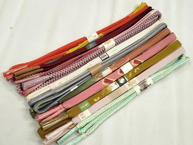 平和屋着物●和装小物 帯締め10本セット 高麗組 笹浪組 冠組 大和組 礼装用 金糸 逸品 未使用 CABK4813qe