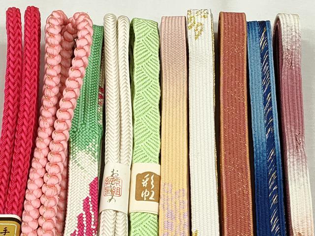 平和屋着物●和装小物 帯締め10本セット 高麗組 奈良組 礼装用 長尺 金糸 逸品 未使用 CABK4815qe