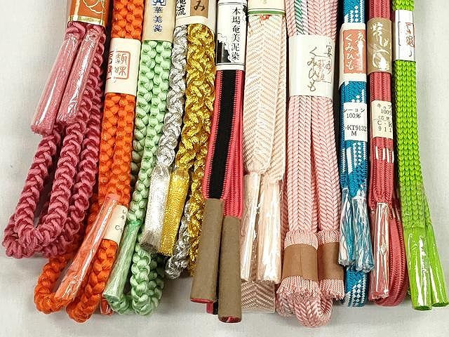 平和屋着物●和装小物 帯締め10本セット 笹浪組 御岳組 高麗組 礼装用 金銀糸 逸品 未使用 CABK4831qe