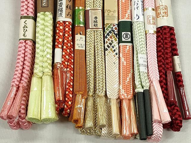 平和屋着物●和装小物 帯締め10本セット 冠組 礼装用 金糸 やまと誂製 高島屋扱い 逸品 未使用 CABK4836qe