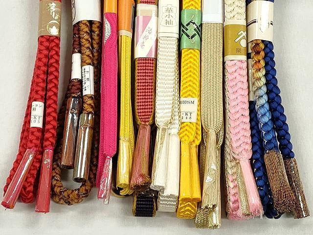 平和屋着物●和装小物 帯締め10本セット 高麗組 笹浪組 平源氏組 礼装用 金糸 逸品 未使用 CABK4860qe