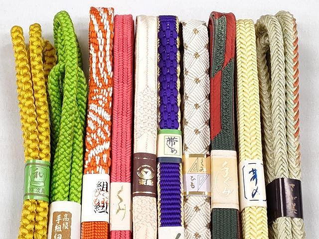 平和屋着物●和装小物 帯締め10本セット 高麗組 唐組 大和組 奈良組 金糸 東急百貨店・さが美扱い 逸品 未使用 CABK4869qe