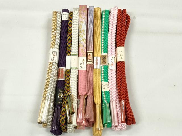 平和屋着物●和装小物 帯締め10本セット 高麗組 礼装用 金銀糸 逸品 未使用 CABK4880qe