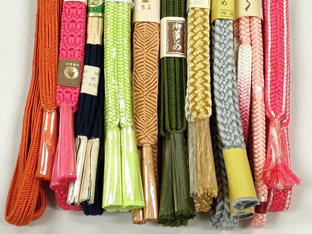 平和屋着物●和装小物 帯締め10本セット 唐組 奈良組 礼装用 金銀糸 逸品 未使用 CABK4882qe