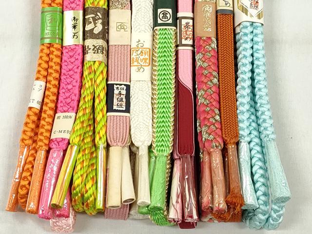 平和屋着物●和装小物 帯締め10本セット 唐組 高麗組 平源氏組 金銀糸 逸品 未使用 CABK4905qe