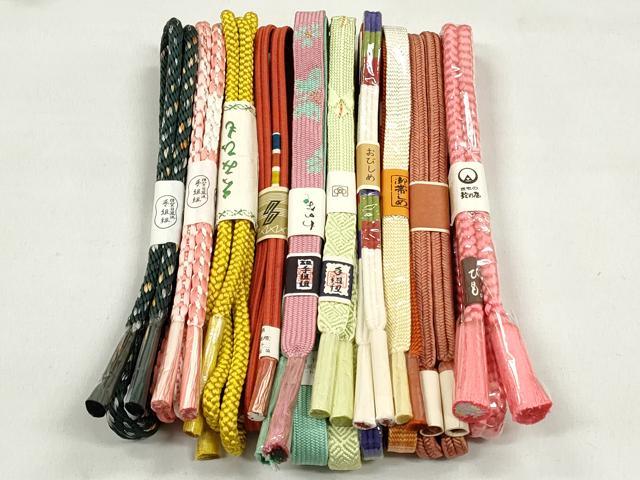 平和屋着物●和装小物 帯締め10本セット 高麗組 冠組 金糸 鈴乃屋扱い 逸品 未使用 CABK4915qe