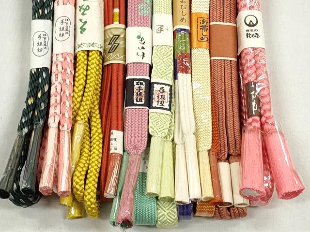 平和屋着物●和装小物 帯締め10本セット 高麗組 冠組 金糸 鈴乃屋扱い 逸品 未使用 CABK4915qe