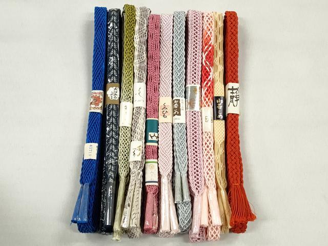 平和屋着物*夏物 和装小物 上質な帯締め10本セット 逸品 未使用 CABK4923qe