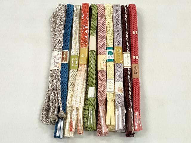 平和屋着物*夏物 和装小物 上質な帯締め10本セット 大丸扱い 逸品 未使用 CABK4932qe