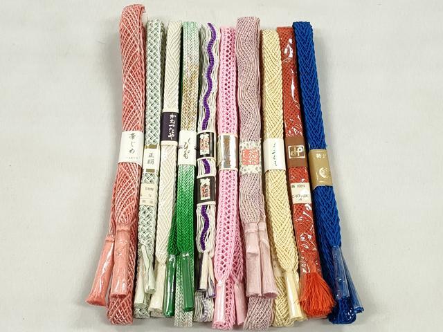 平和屋着物*夏物 和装小物 上質な帯締め10本セット 逸品 未使用 CABK4939qe