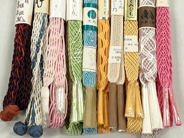 平和屋着物*夏物 和装小物 上質な帯締め10本セット ラメ糸 大丸扱い 逸品 未使用 CABK4940qe
