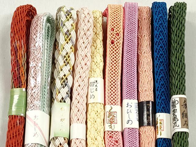 平和屋着物*夏物 和装小物 上質な帯締め10本セット さが美扱い 逸品 未使用 CABK4945qe