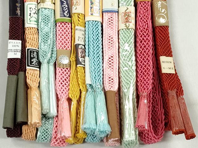 平和屋着物*夏物 和装小物 上質な帯締め10本セット さが美・松坂屋扱い 逸品 未使用 CABK4948qe
