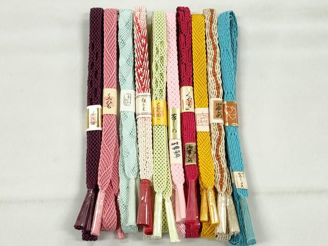 平和屋着物*夏物 和装小物 上質な帯締め10本セット 逸品 未使用 CABK4949qe