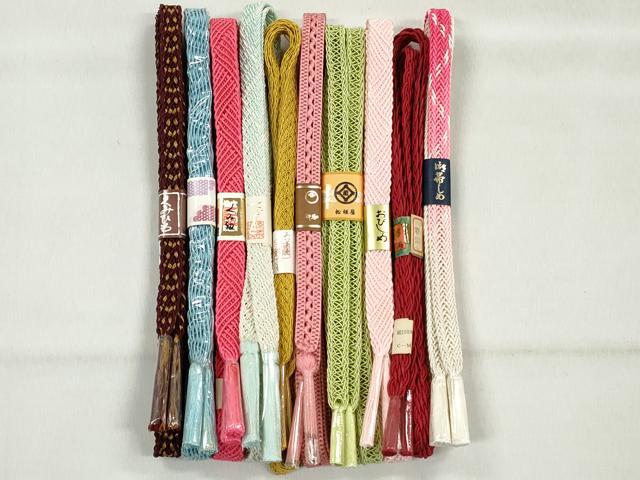 平和屋着物*夏物 和装小物 上質な帯締め10本セット 逸品 未使用 CABK4951qe