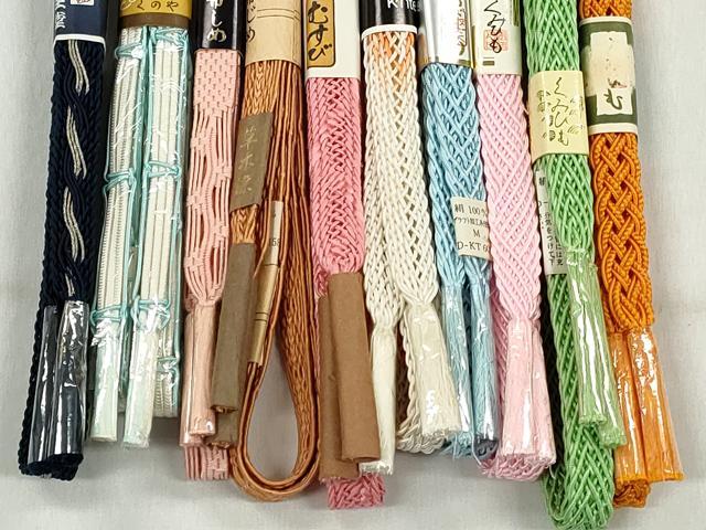 平和屋着物*夏物 和装小物 上質な帯締め10本セット 草木染め 逸品 未使用 CABK4953qe