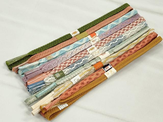 平和屋着物*夏物 和装小物 上質な帯締め10本セット ラメ糸 逸品 未使用 CABK4962qe