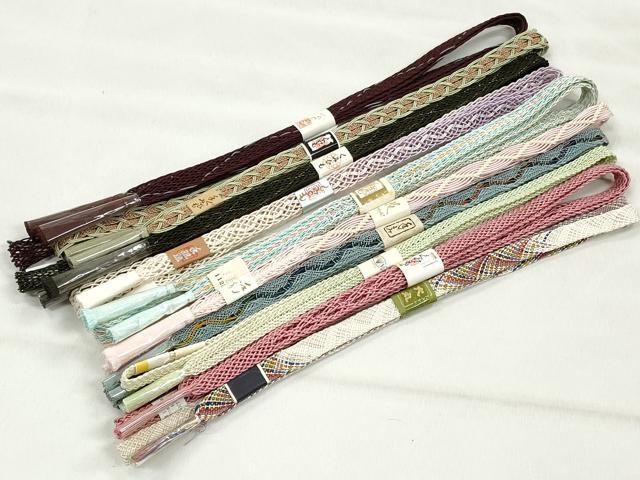 平和屋着物*夏物 和装小物 上質な帯締め10本セット 金銀糸 逸品 未使用 CABK4965qe
