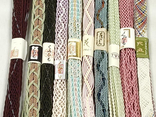 平和屋着物*夏物 和装小物 上質な帯締め10本セット 金銀糸 逸品 未使用 CABK4965qe