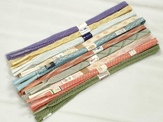平和屋着物*夏物 和装小物 上質な帯締め10本セット ラメ糸 金銀糸 逸品 未使用 CABK4966qe