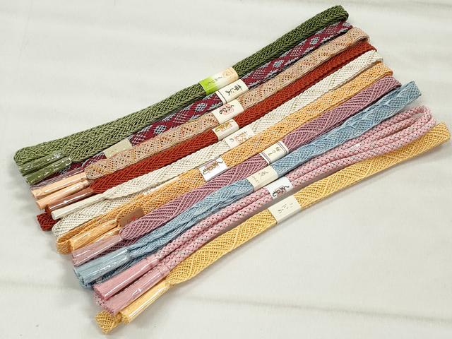 平和屋着物*夏物 和装小物 上質な帯締め10本セット ラメ糸 丸組 金銀糸 逸品 未使用 CABK4967qe