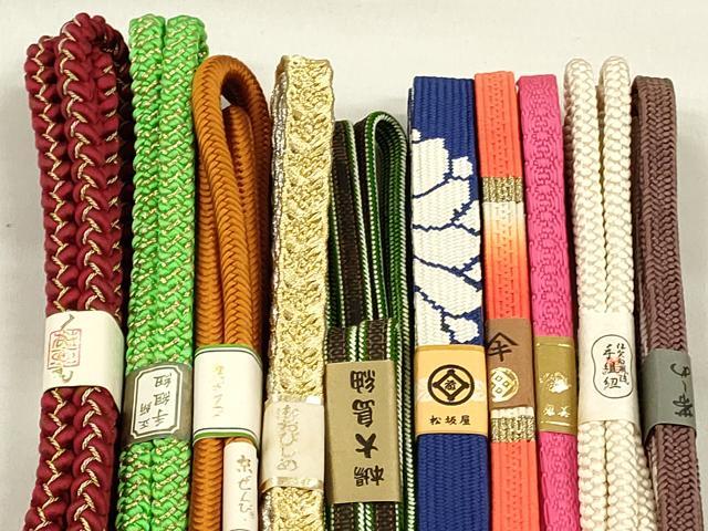 平和屋着物●和装小物 帯締め10本セット 礼装用 高麗組 奈良組 大島紬 金銀糸 松坂屋扱い 逸品 未使用 CABK5069qe