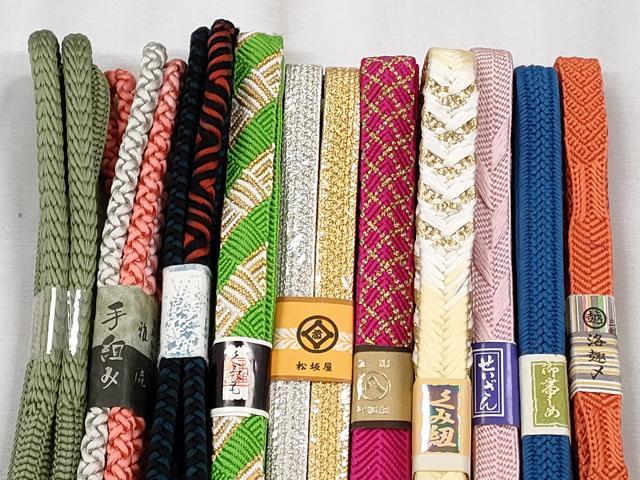 平和屋着物●和装小物 帯締め10本セット 礼装用 笹浪組 大和組 金銀糸 三越扱い 松坂屋扱い 逸品 未使用 CABK5083qe